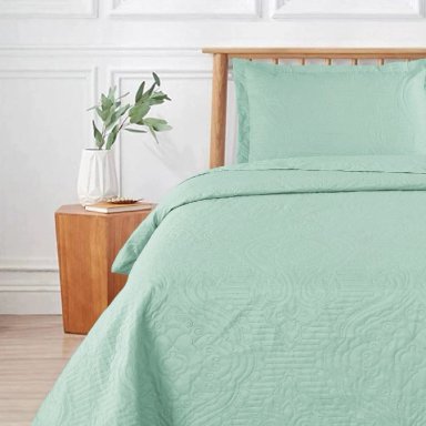 CUBRECAMA LISO MENTA 1 PLAZA - 3