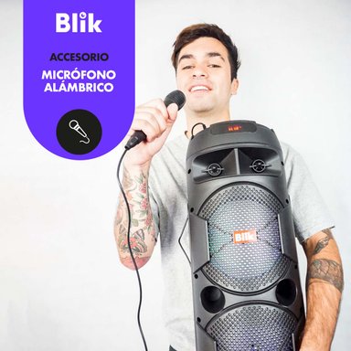 PARLANTE BLUETOOTH KARAOKE CON MICROFONO BLIK SCREAMER3 - 4