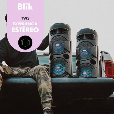 PARLANTE BLUETOOTH KARAOKE CON MICROFONO BLIK SCREAMER3 - 6