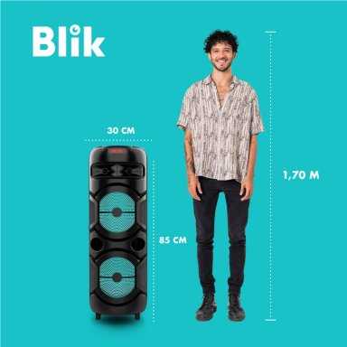 PARLANTE BLUETOOTH KARAOKE CON MICROFONO BLIK WAVEMAX2 - 5