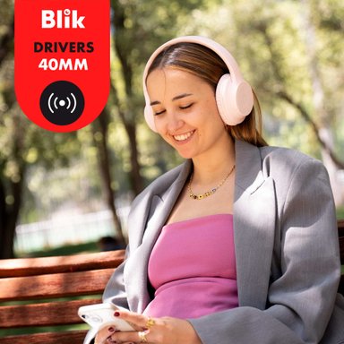 AUDIFONOS BLUETOOTH INALAMBRICOS BLIK SOUL250 ROSADOS 20 HRS - 2
