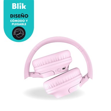 AUDIFONOS BLUETOOTH INALAMBRICOS BLIK SOUL250 ROSADOS 20 HRS - 4