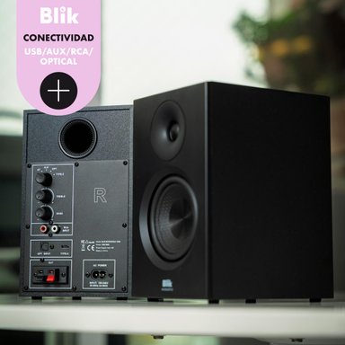 PAR PARLANTES HI-FI BLUETOOTH BLIK BOOKSHELFONE 70W - 7