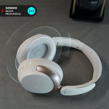 AUDIFONOS BLUETOOTH BLIK AURA950 CANCELACION DE RUIDO 72H CREAM - 5