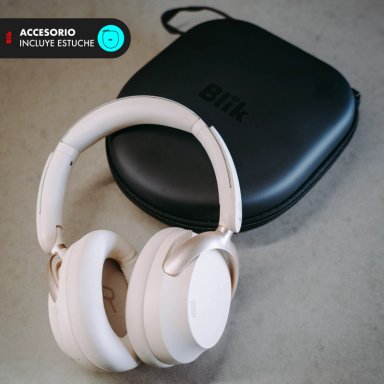 AUDIFONOS BLUETOOTH BLIK AURA950 CANCELACION DE RUIDO 72H CREAM - 7