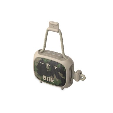 PARLANTE BLUETOOTH BLIK RIDER 8W IPX7 5H CLIP COLOR MILITAR - 2