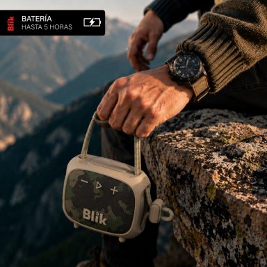 PARLANTE BLUETOOTH BLIK RIDER 8W IPX7 5H CLIP COLOR MILITAR - 4