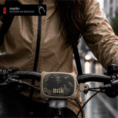 PARLANTE BLUETOOTH BLIK RIDER 8W IPX7 5H CLIP COLOR MILITAR - 5