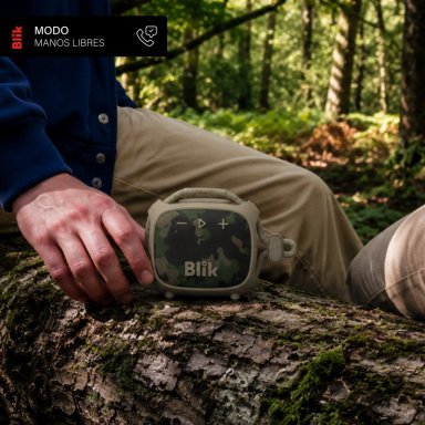 PARLANTE BLUETOOTH BLIK RIDER 8W IPX7 5H CLIP COLOR MILITAR - 7