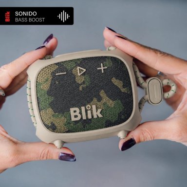 PARLANTE BLUETOOTH BLIK RIDER 8W IPX7 5H CLIP COLOR MILITAR - 9