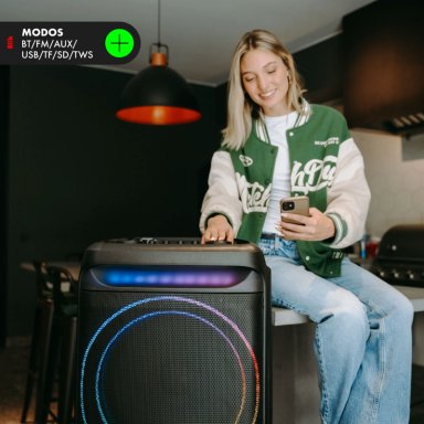PARLANTE BLUETOOTH KARAOKE CON MICROFONO BLIK ULTRABASS15 - 6