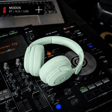AUDIFONOS BLUETOOTH BLIK SOUL900 CANCELACION DE RUIDO VERDE - 7