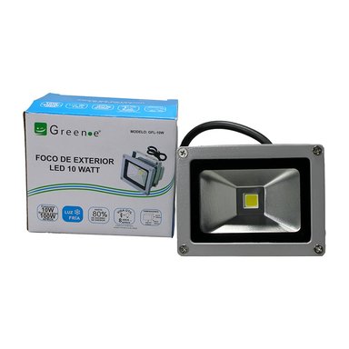 FOCO GREEN E EXTERIOR LED 10W LUZ FRÍA PLATEADO - 2