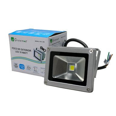 FOCO GREEN E EXTERIOR LED 10W LUZ FRÍA PLATEADO - 3