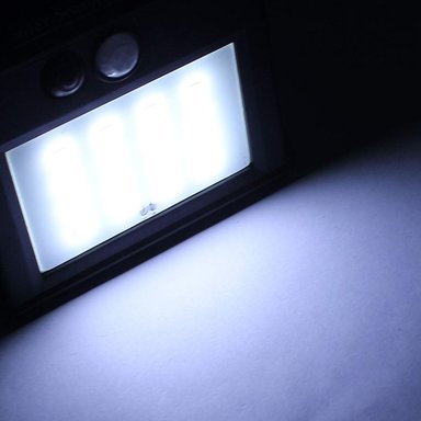 FOCO GREEN E PACK 10 SOLAR LED CON SENSOR MOVIMIENTO EXTERIOR 20 WATTS NEGRO - 6