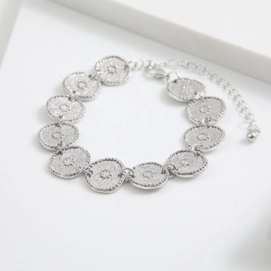 PULSERA ROSALIA PLATEADO ID - 1