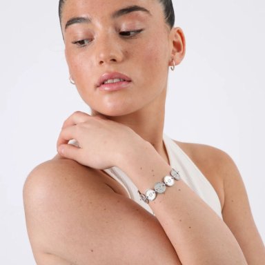 PULSERA ROSALIA PLATEADO ID - 2