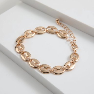 PULSERA MARINA CADENA DORADA ID - 1