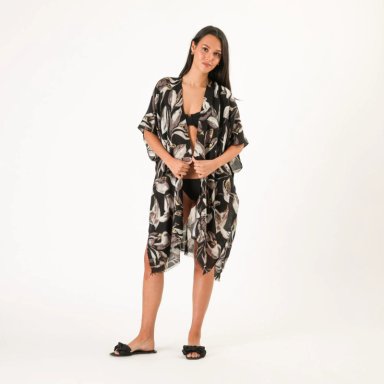 KIMONO ABIERTO FLORAL GREY ID - 1