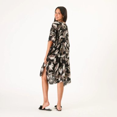KIMONO ABIERTO FLORAL GREY ID - 4