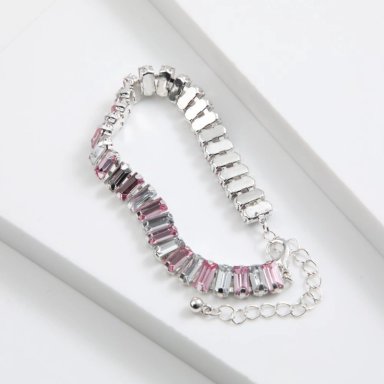 PULSERA NATI PLATEADO ID - 1