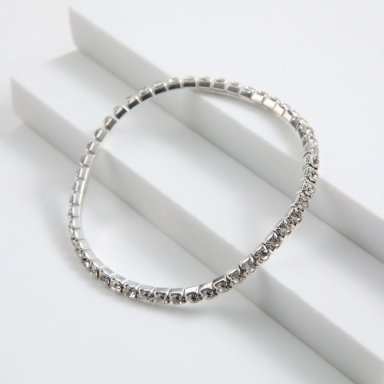 PULSERA WELLA ELASTICA MOSTACILLAS CUADRADAS ID - 1