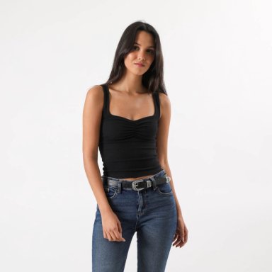 CINTURÓN ECOCUERO TATIENNE NEGRO BASIC - 2