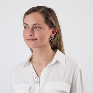 SET COLLAR Y AROS LEAF PLATEADO TATIENNE - 2