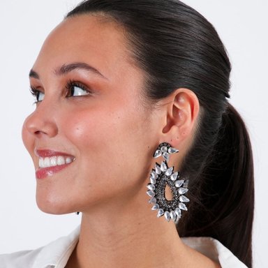 AROS FIESTA SPIDER PLATEADO TATIENNE - 1
