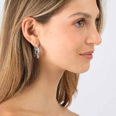 AROS ARGOLLAS AINA PLATEADO TATIENNE - 2