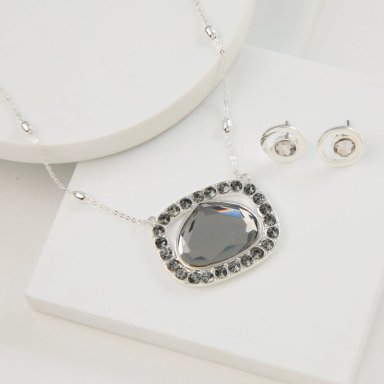 SET DE COLLAR LAILA PLATEADO TATIENNE - 1