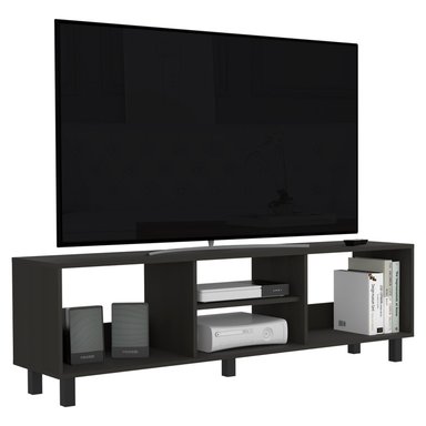 RACK TV FMFURNITURE NEGRO 70' MULTIUSOS FM 042N - 4