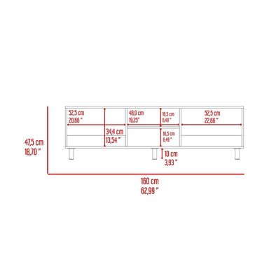 RACK TV FMFURNITURE NEGRO 70' MULTIUSOS FM 042N - 8