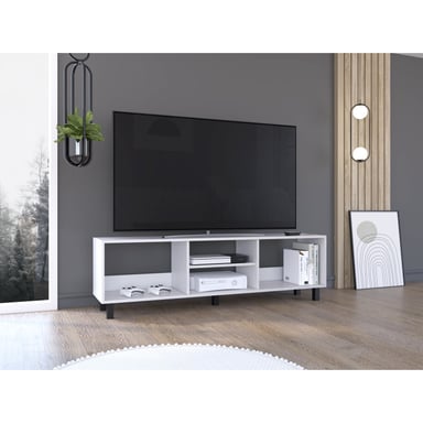 RACK TV FMFURNITURE BLANCO 70' MULTIUSOS FM 042B - 5