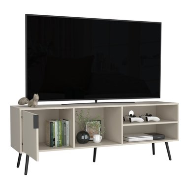 RACK TV FMFURNITURE BEIGE 65' CON 1 PUERTA ABATIBLE FM 043B - 3