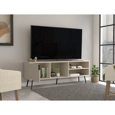 RACK TV FMFURNITURE BEIGE 65' CON 1 PUERTA ABATIBLE FM 043B - 6