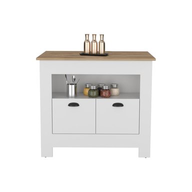 MUEBLE COCINA FMFURNITURE ISLA 2 PUERTAS FM-005B BLANCO - 3