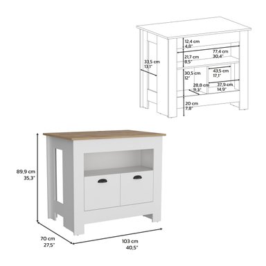 MUEBLE COCINA FMFURNITURE ISLA 2 PUERTAS FM-005B BLANCO - 7