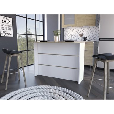 MUEBLE COCINA FMFURNITURE ISLA 120X60X90 CM FM-003C CAFE CLARO - 3
