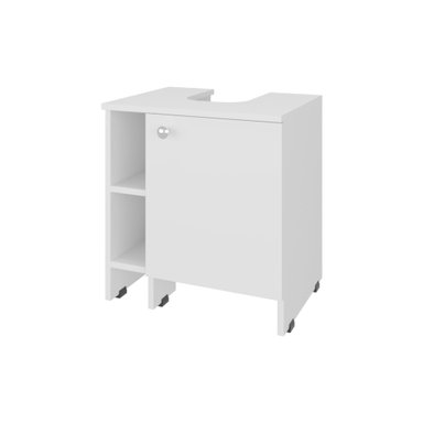 MUEBLE BAÑO FMFURNITURE PISO LAVAMANOS 1 PUERTA FM 010B BLANCO - 1
