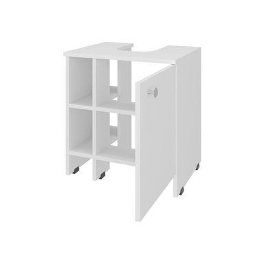 MUEBLE BAÑO FMFURNITURE PISO LAVAMANOS 1 PUERTA FM 010B BLANCO - 2