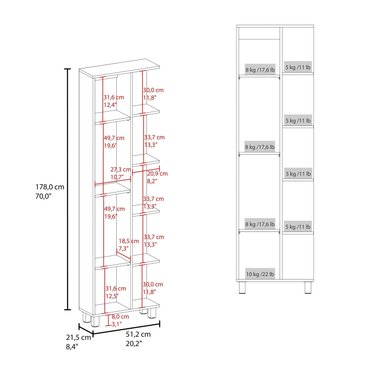 ESTANTE FMFURNITURE ORGANIZADOR BAÑO 9 REPISAS FM 002B BLANCO - 7