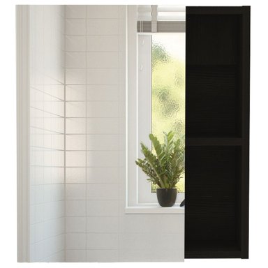 MUEBLE BAÑO FMFURNITURE BOTIQUIN CON ESPEJO 1 PUERTA FM 017N NEGRO - 2