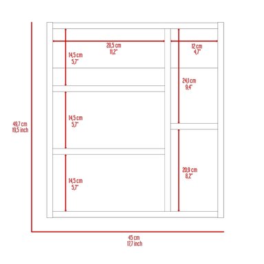 MUEBLE BAÑO FMFURNITURE BOTIQUIN CON ESPEJO 1 PUERTA FM 017N NEGRO - 8