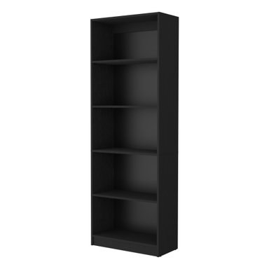 LIBRERO ESTANTE 5 REPISAS MELAMINA FM-019N NEGRO - 1