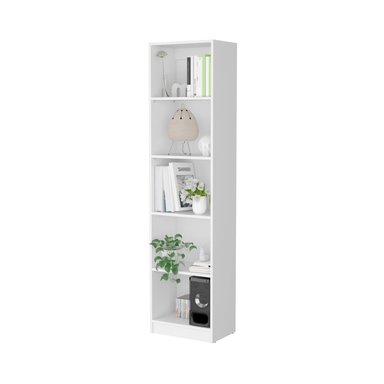 LIBRERO ESTANTE 5 REPISAS MELAMINA FM-018B BLANCO - 2