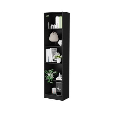 LIBRERO ESTANTE 5 REPISAS MELAMINA FM-018N NEGRO - 2
