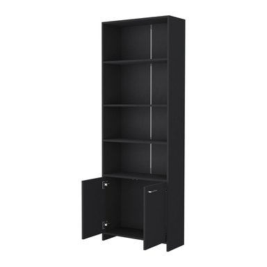 LIBRERO 2 PUERTAS 5 REPISAS FM-016N - NEGRO - 2