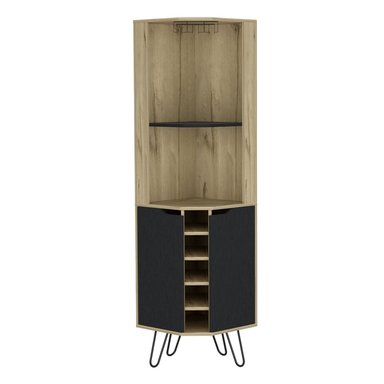 BAR FMFURNITURE ESQUINERO 5 BOTELLEROS 2 PUERTAS FM 008C CAFE CLARO - 1