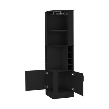 BAR FMFURNITURE ESQUINERO 8 BOTELLEROS Y PORTACOPAS FM 001C CAFE - 2